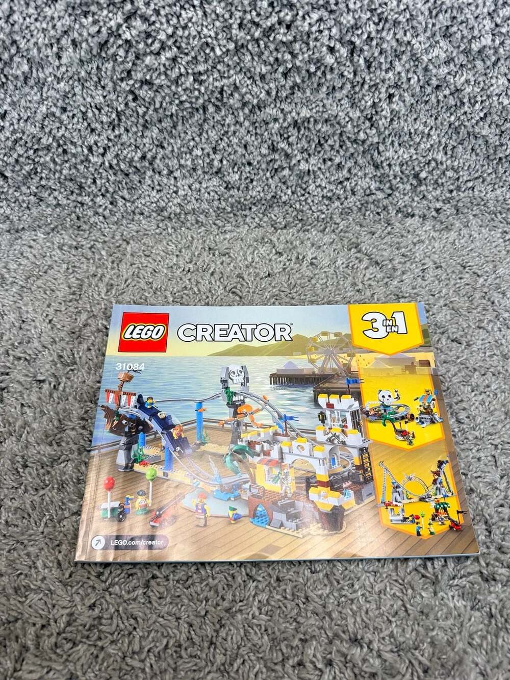 LEGO Creator 3-in-1 Pirate Roller Coaster 31084 Building Instruction MANUAL ONLY